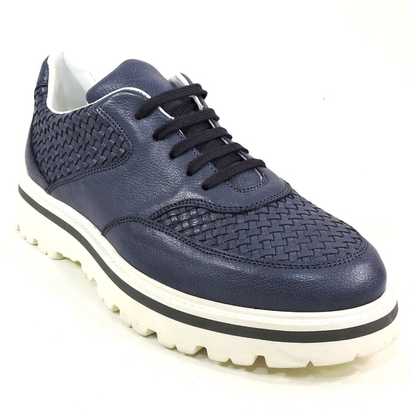 ALBERTO CICCIOLI ?? MEN\'S BLUE SOFT LEATHER COMFORT SUMMER SNEAKERS main image 5